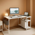 40 Inch L Shaped Desk With Power Outlets For Home Office