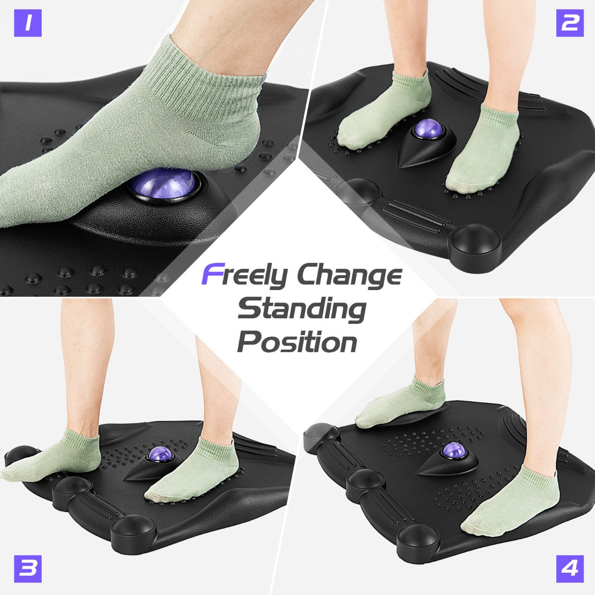NNECW Anti Fatigue Mat with Massage Roller Bal for Home Office
